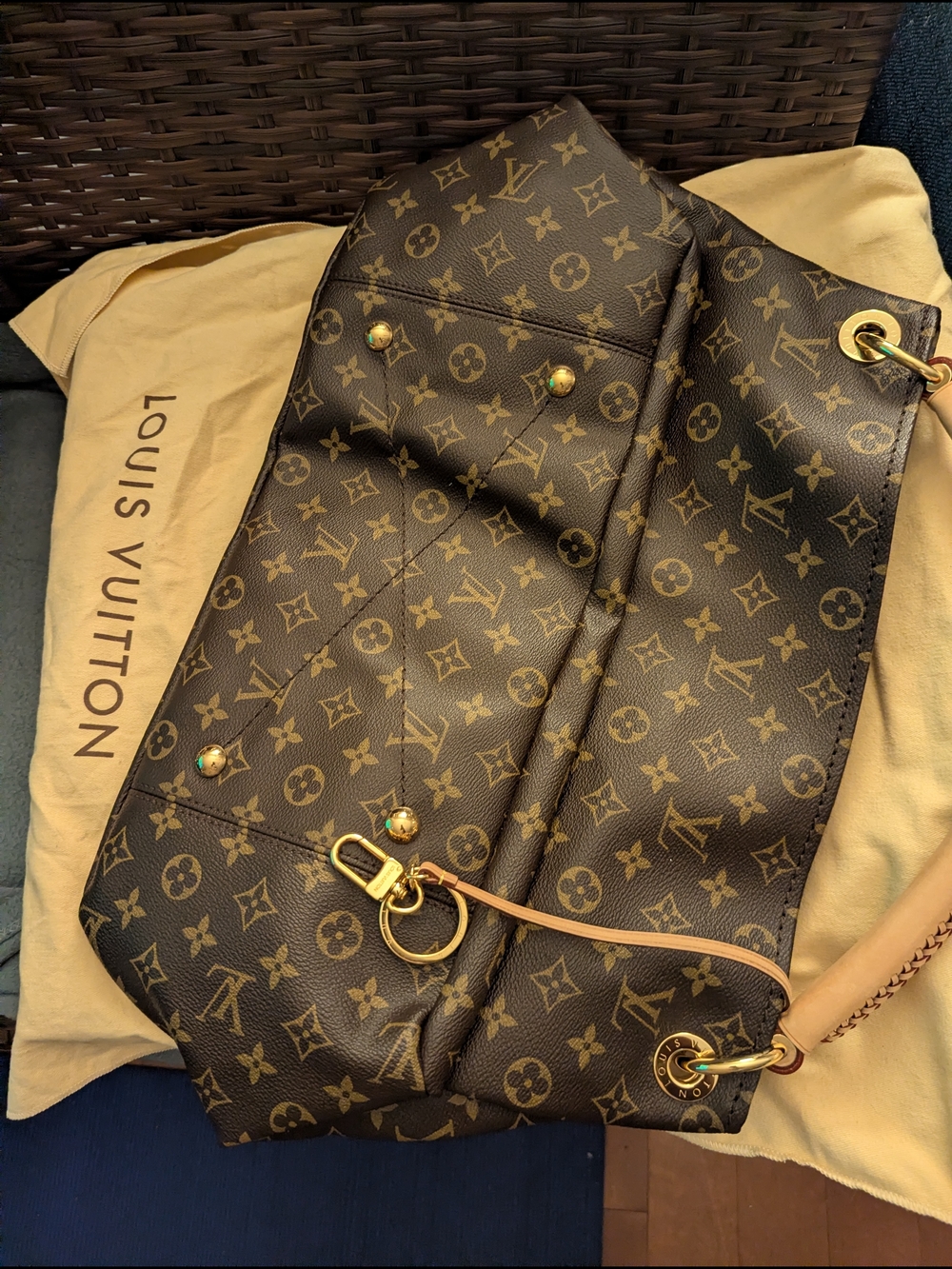 Louis Vuitton Monogram Canvas Shoulder Bag - Brown/Tan